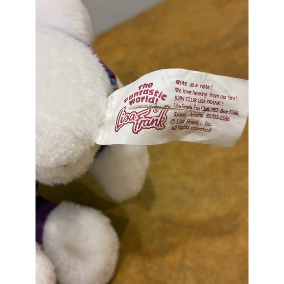 Lisa Frank Roxy the Cat Plush White Butterfly Bodysuit Vintage Stuffed Animal 8" - Picture 4 of 4